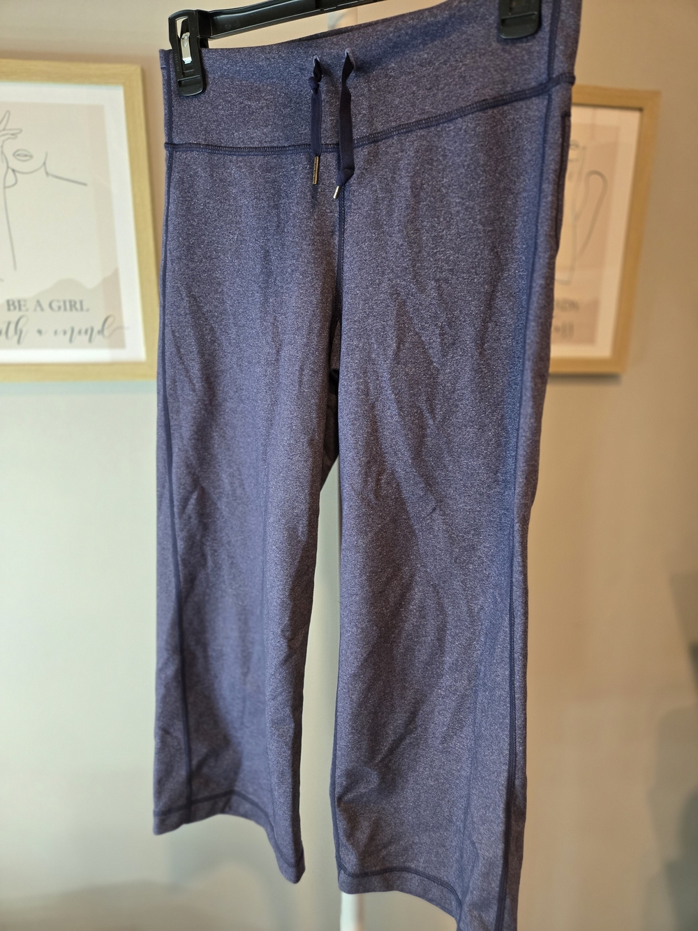 lululemon athletica navy drawstring wide-leg Cropped leggings